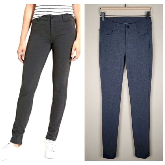 Athleta Ponte Skinny Pant Work Travel Casual Heathered Gray Size 0 - Picture 1 of 13